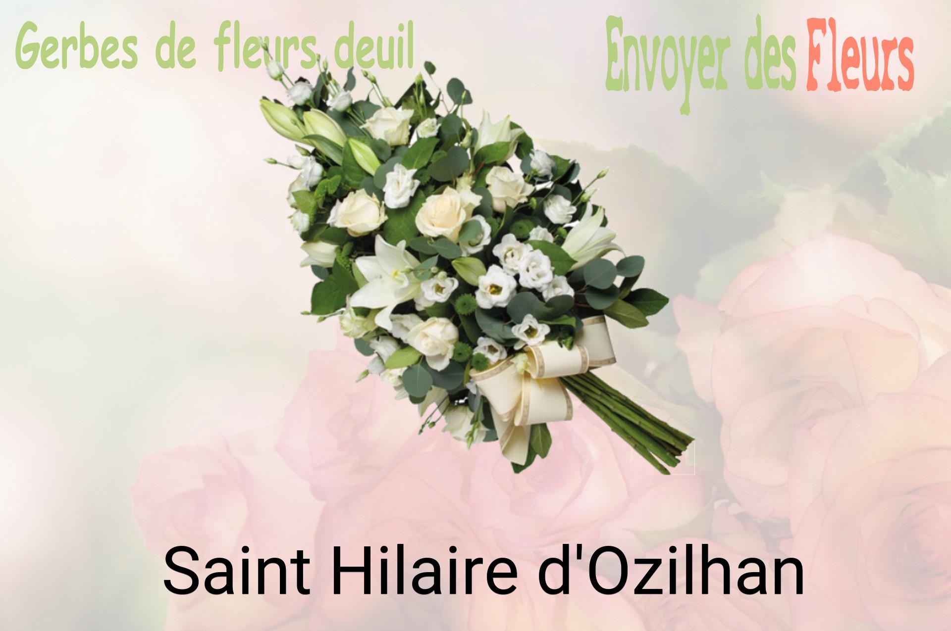 Gerbe de fleurs de deuil livrée à Saint-Hilaire-d'Ozilhan